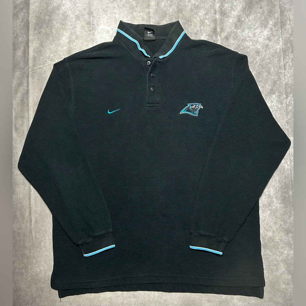 Vintage Carolina Panthers Team Nike Polo long sleeve  (Large)